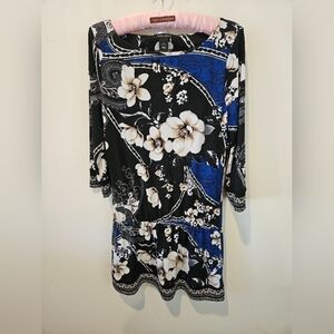 WHITE HOUSE BLACK MARKET WOMEN'S FLORAL & PAISLEY PRINT MINI DRESS SIZE SMALL